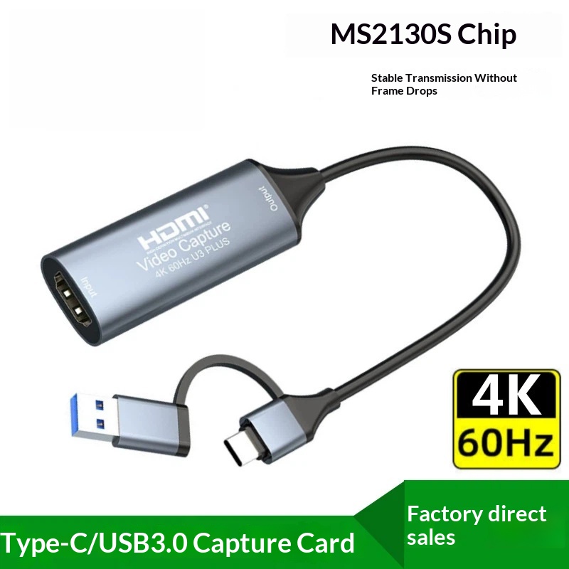 Usb C To Hdmi - การ์ดจับภาพวิดีโอ USB3.0 4K 60Hz Type C