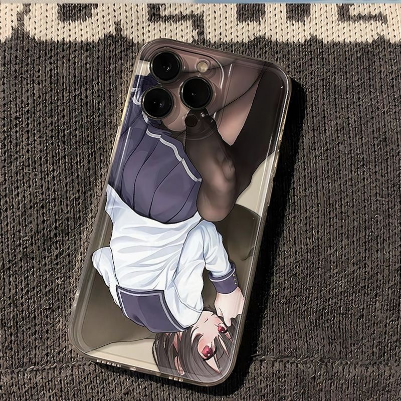Tech Accessories Apple - เคสโทรศัพท์ลายอนิเมะน่ารัก ชุดนักเรียนหญิง สำหรับ iPhone 11 12
