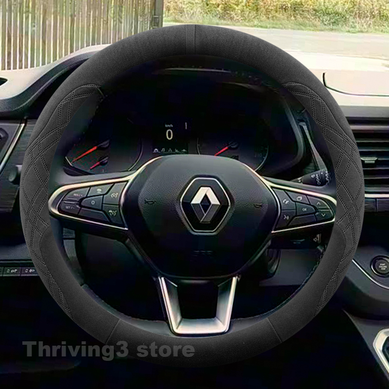 Tech Accessories Hub - ปลอกหุ้มพวงมาลัยรถยนต์แบบหนังกลับอุ่นๆ สำหรับ Renault Trafic E-TECH 2015-2021