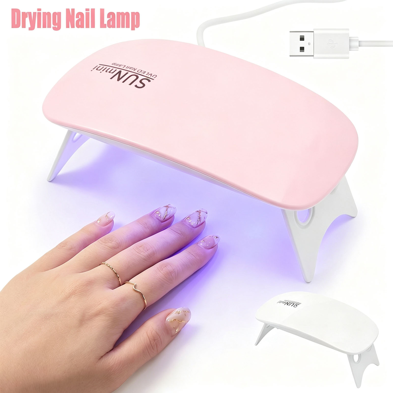 Unique Tech Accessories - เครื่องอบเล็บยูวี โคมไฟอบเล็บแบบตั้งโต๊ะ อุปกรณ์อบเล็บเจล แสงแอลอีดีสำหรับทำเล็บที่บ้าน อุปกรณ์ตกแต่งเล็บ