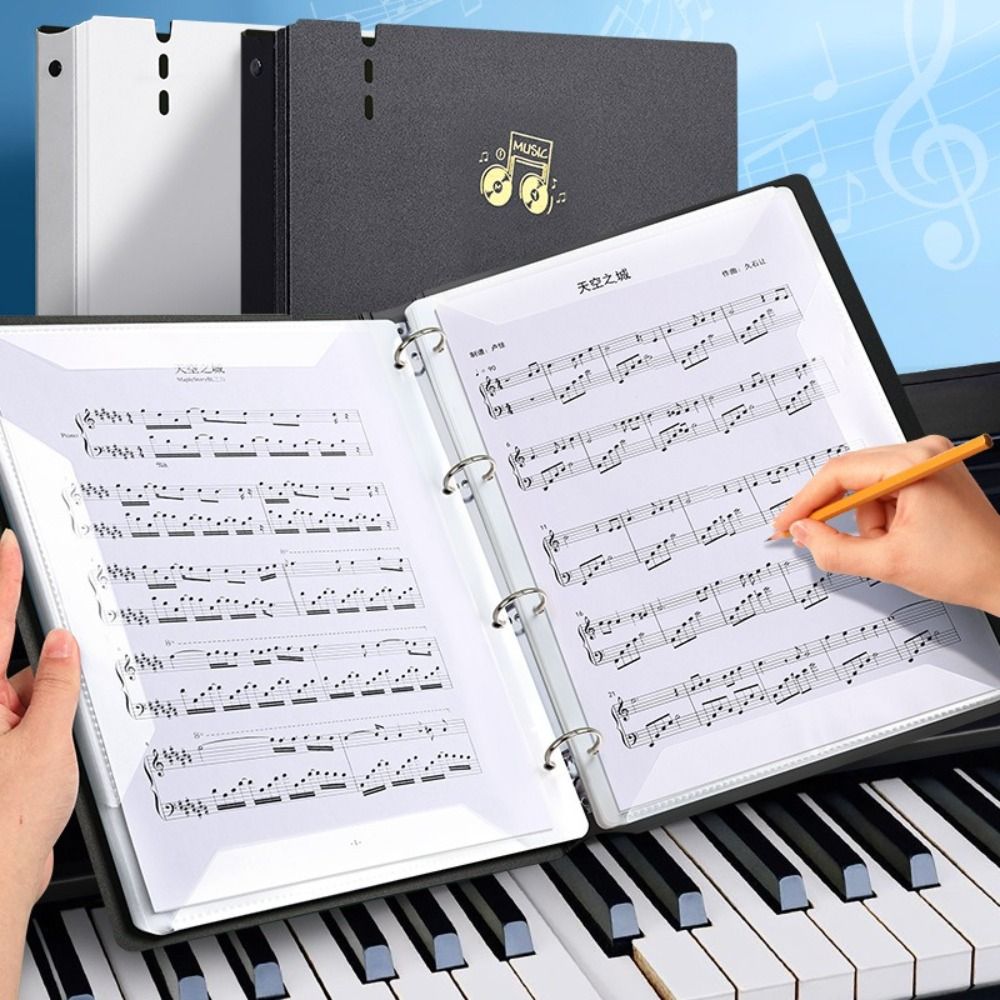 Document Scanner Portable - แฟ้มใส่โน้ตเพลงพลาสติกแบบสร้างสรรค์ ขนาด A4 แฟ้มใส่โน้ตเปียโนแบบยืดหยุ่น โปร่งใส พกพาสะดวก