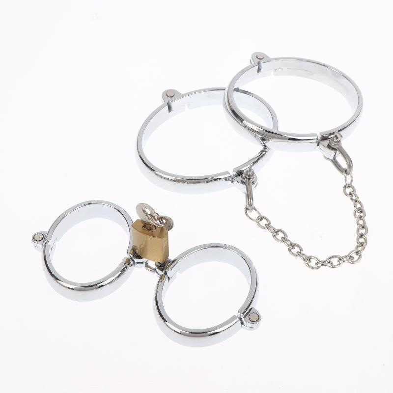Unique Tech Accessories - อุปกรณ์ล็อคโลหะรูปวงรี DIY สำหรับทำโซ่โลหะ อุปกรณ์บีดีเอสเอ็มสำหรับบ้าน ผู้ชายและผู้หญิง อุปกรณ์พันธนาการ