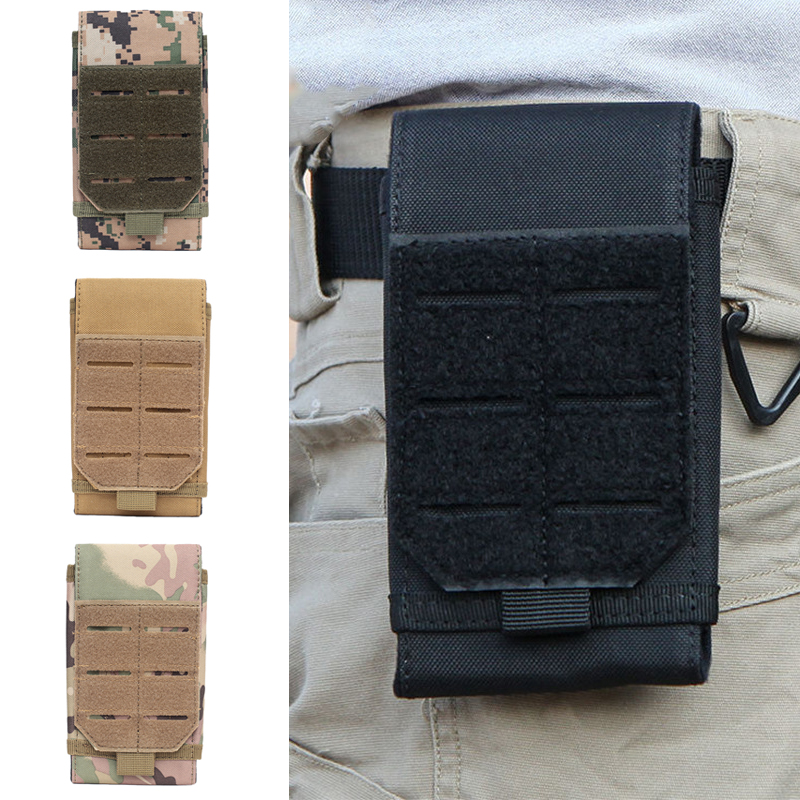 Tech Accessories Pouch - กระเป๋าใส่โทรศัพท์แบบ Molle สำหรับกิจกรรมกลางแจ้ง กระเป๋าคาดเอวแบบยุทธวิธี อุปกรณ์เสริมสำหรับการตั้งแคมป์ เดินป่า
