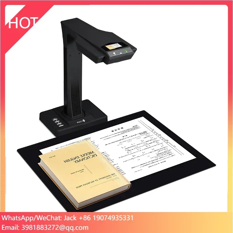 Document Scanner Portable - เครื่องสแกนเอกสารแบบพกพาความเร็วสูง USB A3 สำหรับหนังสือโค้ง ไม่ต้องแยกชิ้น ไม่ต้องแบ่งส่วน
