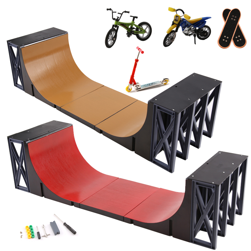 Tech Deck Accessories - ขนาดใหญ่นิ้วมือสเก็ตบอร์ดฉาก DIY Stunt รถจักรยานยนต์จักรยาน Scooter Parts