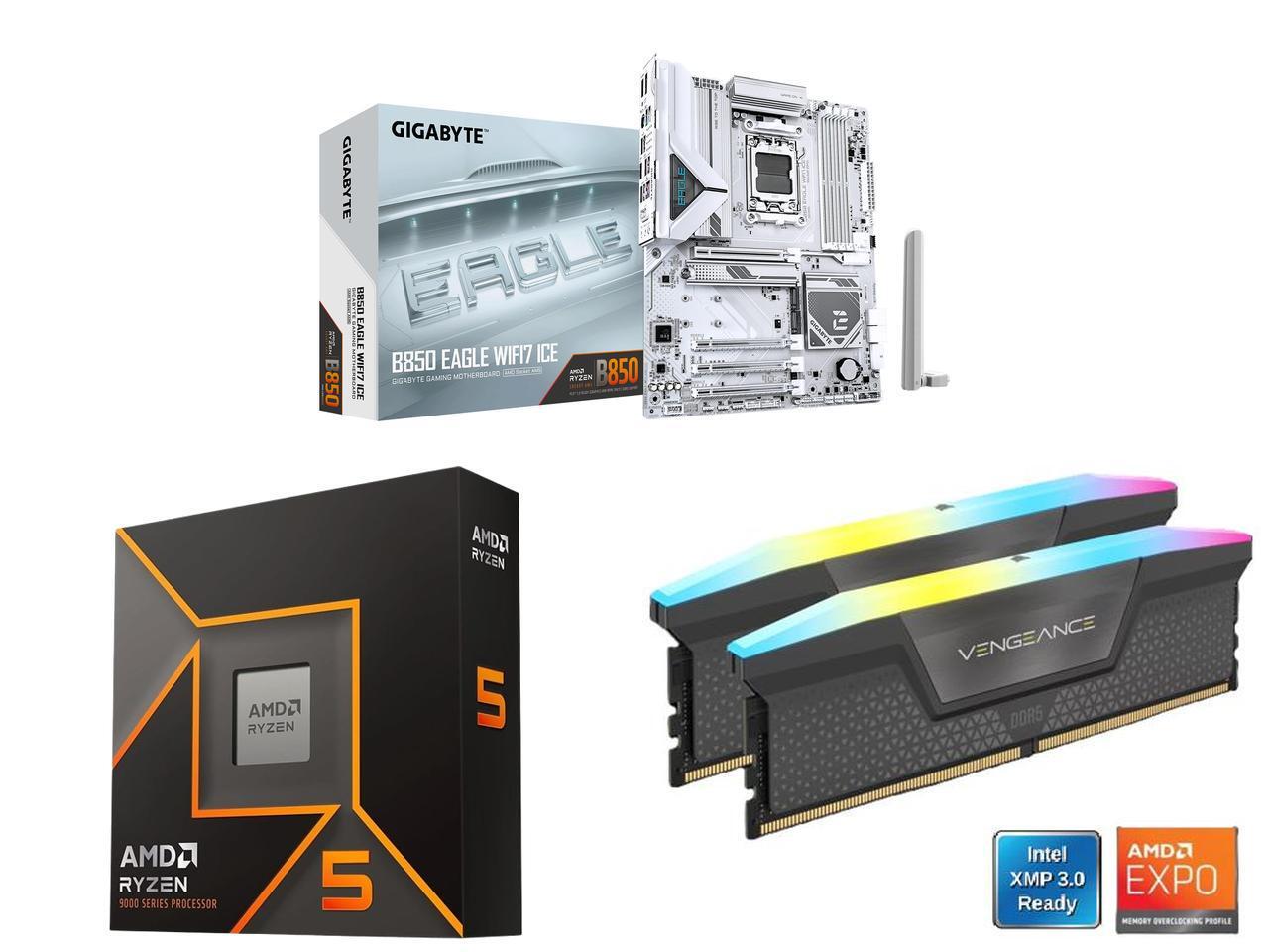 เมนบอร์ด GIGABYTE B850 EAGLE W - Corsair Ram Vengeance 16Gb บทวิจารณ์และราคา