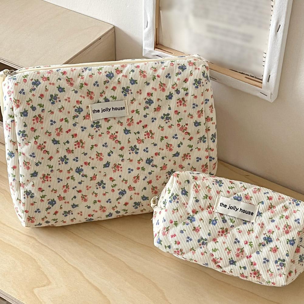 กระเป๋าเครื่องสำอางลายดอกไม้สไ - Tech Accessories Travel Bag บทวิจารณ์และราคา