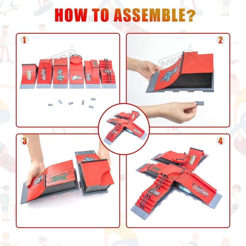 DIY Finger Skatepark 6-in-1 ชุ - Tech Deck Accessories บทวิจารณ์และราคา