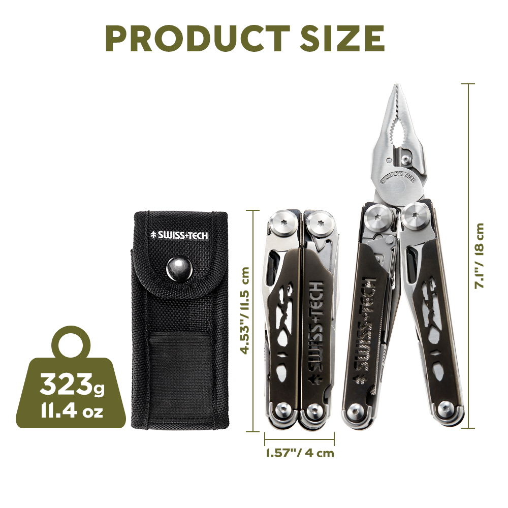 SWISS TECH คีมพับมัลติฟังก์ชั่ - Tech Accessories Kit บทวิจารณ์และราคา